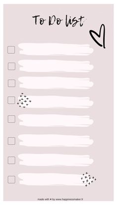 a to do list is shown with arrows and stars in the bottom right hand corner