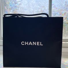 Authentic Chanel Paper Tote Bag, Black And White, Rope Handle. Brand New! Dimensions: Approximately 8.75” X 7.5” X 3.5” Chanel Wallpapers, Chanel Black And White, Chanel Boutique, White Rope, Tote Bag Black, Rope Handles, Black Paper, Mini Tote, Chanel Black