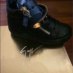 Authentic And New. These Have Never Been Worn. Comes With Original Box And Dust Bag. Zanotti Sneakers, Giuseppe Zanotti Sneakers, Sneakers Kids, Zanotti Shoes, Giuseppe Zanotti Shoes, Kids Sneakers, Giuseppe Zanotti, All Black Sneakers, Kids Shoes