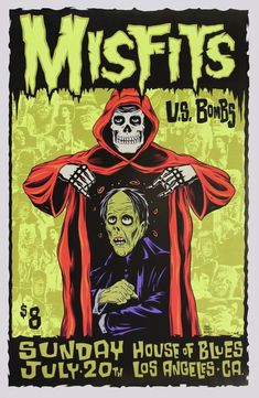 a poster for the misfits concert in los angeles