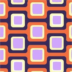 an orange and purple pattern with square shapes on it's surface, which is very similar to the same color as the background