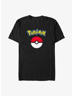 Pokemon Tshirt, Pokemon Shirt, Ball Logo, Black Company, Pokemon Shirts, Poke Ball, Tall Hoodies, Plus Size Fits, Pokemon Fan