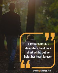 a father holds his daughter's hand for a short while, but he holds her heart forever