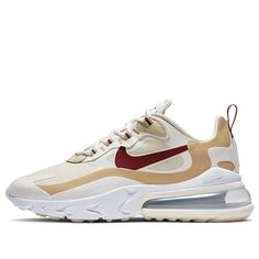 Nike Womens WMNS Air Max 270 React Team Gold AT6174-700 Air Max 90 Premium, Nike Air Max 270 React, 270 React, Air Max 270 React, Marathon Running Shoes, White Sneakers Women, Air Max Women, Hype Shoes, Moon Boots