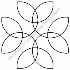 an image of a flower with four petals in the shape of a circle, on a white background