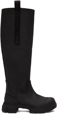 GANNI - Black Recycled Rubber Country Boots Ganni Country Boots Outfit, Country Boots Outfit, Country Boots, Recycled Rubber, Rubber Boots, Boots Knee, Boots Outfit, Black Rubber, Womens Fall