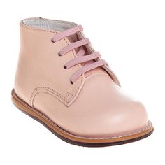 Protect your little ones feet out in the world as they take their first steps wearing this leather pair of baby girl chukka boots from Josmo. They have a cushioned insole, a spacious round toe, a rubber sole for comfortable, sturdy steps, and lace-up ties.Features: ComfortClosure Type: Lace-UpShoe Heel Height: FlatUpper/Outer Base Material: 100% LeatherShoe Lining Material: LeatherSole Material Content: 100% RubberToe Type: Round Toe, Closed ToeCare: Wipe CleanHeel Style: Flat HeelCountry of Ori Shoes Oxford, Baby #5, Shoes Pink, Chukka Boots, Baby Pink, Comfortable Shoes, Girls Shoes, Rubber Sole, Oxford Shoes