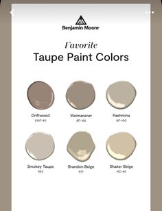 the different shades of taupe paint colors