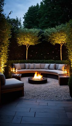 Fire Pit Landscaping, Backyard Fireplace, Fire Pit Seating, Outdoor Living Patio, Backyard Deck, Deck Ideas, Home Decorating Ideas