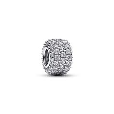 Shine on from every angle with the Sparkling Pavé Triple-row Charm. Crafted from exactly 85 pavé-set round brilliant-cut clear cubic zirconia, this sterling silver charm from our Pandora Moments collection delivers a touch of shine to any ensemble. An elegant pavé charm that is sure to lend a dash of elevated sparkle to the everyday. Pandora Pave, Charms Pandora, Blue Charm, Pandora Beads, Bracelet Pandora, Pandora Silver, Pandora Charm, Pave Ring, Fine Jewelry Bracelets