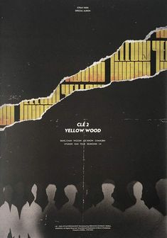 an old movie poster with the words yellow wood written in black and white on it