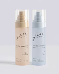 Hair & Body Mist Duo - Skylar Vanilla Sky, Perfume Bottle Design, Clean Fragrance, Hair Mist, Perfume Scents, Hair Perfume, Natural Perfume, Fragrance Mist