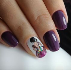 Purple Nail Design, Book Nails, Classy Nail Art Ideas, Quick Nail Art, New Nail Art Design, Lilac Nails, Bridal Nail Art, Nail Drawing, Floral Nail Designs