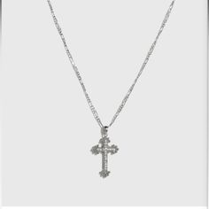 Sold Out On Website. Never Worn. Beautiful Silver Cross Necklace Goth Cross, Cross Necklace Women, Caged Necklace, Pretty Jewelry Necklaces, Silver Cross Necklace, Casual Jewelry, Gold Cross Necklace, Cross Jewelry, Leaf Necklace