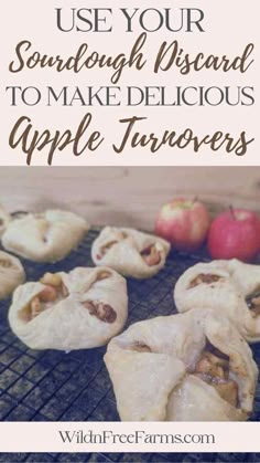 sourdough apple turnovers Sourdough Discard Apple, Apple Turnovers Recipe, Sourdough Dessert, Sourdough Apple, Apple Turnover Recipe, Everything Sourdough, Using Sourdough Starter, Recipe Using Sourdough Starter, Sourdough Starter Recipes