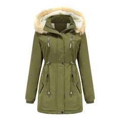 Women's Winter Plus Size Coat Thick Warm Berber Fleece Faux Fur Hooded Puffy Winter Coat, Parker Coat, Cargo Coat, Lambskin Coat, Oversized Parka, Fur Trim Coat, Fur Parka, Casual Outerwear, Outwear Jackets