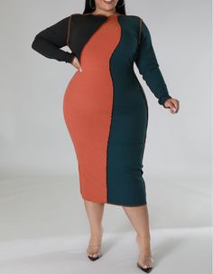 Semi-stretch dress Round neckline Long sleeves Ribbed Zipper closure 64% polyester 33% rayon 3% spandex Hand wash cold Model is wearing a 2X Stretch Long Sleeve Mini Dress With Side Zipper, Long Sleeve Stretch Mini Dress With Side Zipper, Stretch Mini Dress With Side Zipper And Long Sleeves, Stretch Dresses With Side Zipper For Fall, Long Sleeve Bodycon Dress With Side Zipper, Bodycon Midi Dress With Side Zipper, Fall Bodycon Dress With Side Zipper, Long Skirt Jeans, Red Dress Casual