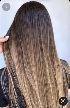 Ombre Balayage Straight Hair, Balyage Long Hair Brunette Straight, Straight Ombré Hair, Balayage Hair On Straight Hair, Baylage Ombre Brunette, Straight Hair Baylage, Brown To Blonde Ombre Hair Straight, Straight Baylage Hair Brunettes, Blonde On The Bottom Hair