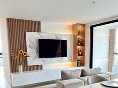 Modern Living Room Design, Modern Tv Wall Units, Living Room Wall Units, Minimalist Living Room Design, Marble Frame, Elegant Living Room Design, Living Room Setup