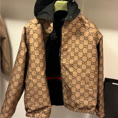 Like New Worn Twice Comes With Dust Bag And Gucci Hanger Purchased At South Coast Plaza Gucci Gucci Jackets, Gucci Jacket, Black And Brown, Mens Jackets, Dust Bag, Jackets & Coats, Like New, Gucci, Quick Saves