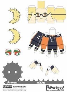 the paper doll is made to look like an ice hockey uniform