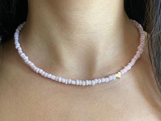 handmade pastel pink seed bead necklace * glass seed beads * approximately 14 inches & adjustable * simple, dainty, and perfect for summer! * 30% of profits donated * ships in environmentally friendly packaging * free shipping over $35 * comes with a free sticker * ig: @jewelry.by.marina * please feel free to message me with any questions or customization requests! <3 Sticker Ig, Aesthetic Necklace, Accent Light, Baby Pink Aesthetic, Bead Choker, Seed Bead Necklace, Beaded Choker, Summer Jewelry, Pink Aesthetic