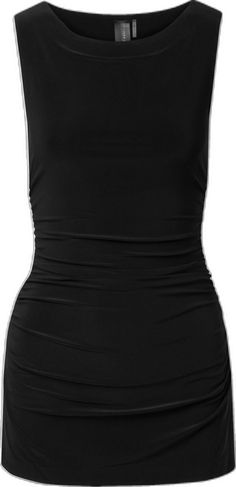 Norma Kamali - Ruched Stretch-jersey Mini Dress - Black - large