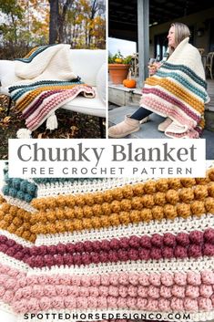 the chunk blanket crochet pattern is easy to make and looks great for beginners