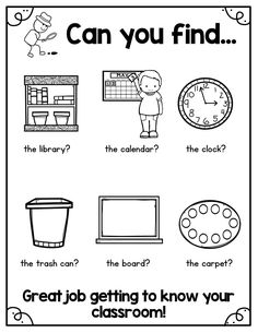 the worksheet is filled with pictures to help students learn how to use them