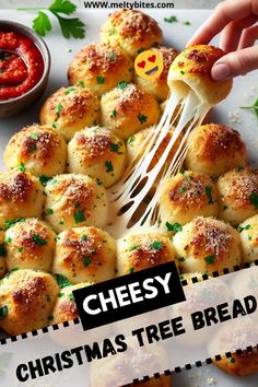 Wow your guests with this Cheesy Christmas Tree Bread! A festive pull-apart bread perfect for holiday gatherings! Christmas Cheesy Pull Apart Bread, Pull Apart Xmas Tree Bread, Easy Pull Apart Christmas Tree Bread, Christmas Tree Cheesy Pull Apart Bread, Christmas Tree Cheese Bread Pull Apart With Biscuits, Christmas Tree Spinach Breadsticks, Pull Apart Cheesy Christmas Tree, Garlic Knot Christmas Tree, Xmas Tree Pull Apart Bread