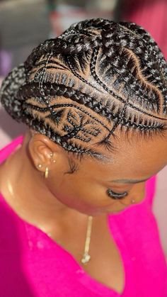 Plaiting Hairstyles, Braids All Back, Cornrow Updo On Natural Hair, Stitch Braids Hairstyles, Stretched Hair, Braided Ponytails, Cornrows Braids For Black Women, Cornrows Styles, Short Box Braids Hairstyles