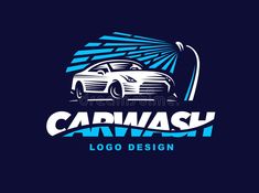 the car wash logo design is suitable for all types of cars and trucks, it can be used as a symbol or emblem