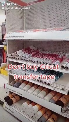 there is a display in the store with donuts and other items on shelves that say don't buy circuit transfer tape