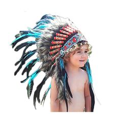 PRICES MAY VARY. From 2 to 5 years old. Head Circumference: 20,5 inch. – 53 cm Handmade item Materials: feather, beads, fur Halloween Carnival / Carnaval & Festival N12 - From 2-5 years Kid / Child's: Turquoise Headdress 20,5 inch. – 52 cm Kids Lab, Native American Headdress, Old Head, Indian Headdress, Native American Artwork, Color Puzzle, Rooster Feathers, Baby Boy Accessories, Game Collection