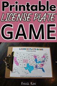 the printable license plate game for kids