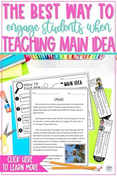 the best way to engage students when teaching main idea