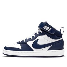 Kids Nike Court Borough Mid 2 GS 'White Signal Blue' White/Signal Blue/Blue Void Sneakers/Shoes Nike Blue Shoes, Blue And White Nike Shoes, Nike Azul, Blue Nike Shoes, Nike Court Borough Mid 2, Old Nikes, Court Borough Mid 2, Nike Shoes Blue, Nike Kids Shoes