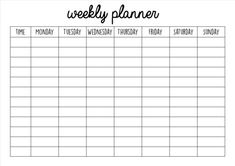 a printable weekly planner for the week