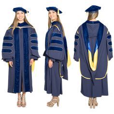 University of California PhD Gown, Hood, & Cap Regalia Set Prom Dresses Mermaid Tight, Academic Robes, Masters Graduation Pictures, Academic Regalia