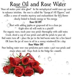 Herbs For Feminine Energy, Rose Oil Diy, Native Spirituality, Spell Ingredients, Magical Plants, How To Make Rose, Random Recipes