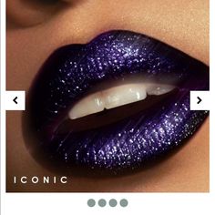 Brand New In Box Lip Art Makeup, Glitter Liquid, Glitter Lipstick, Lipstick Designs, Purple Vibe, Vegan Ingredients, Dark Lipstick, Purple Lips, Purple Lipstick