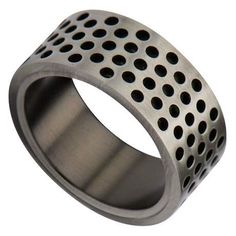 Men's Stainless Steel Multi-Hole Gunmetal Finished Ring-9mm Masculine Accessories, Stainless Steel Wedding Bands, Gunmetal Ring, Look Grunge, Contemporary Accessories, Alternative Metal, Mens Fashion Rugged, Real Men, Handcrafted Rings