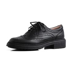 Step out in sleek, sophisticated style with these women's Aquamarine Oxfords shoes from USS Shoes. Crafted with genuine leather uppers, a genuine leather-lined interior, and an outsole made of durable rubber, this British-style design features a classic round toe and lace-up closure for a comfortable and secure fit that lasts all day. The stylish fretwork adds an extra touch for a look that will always be in style. Always Be