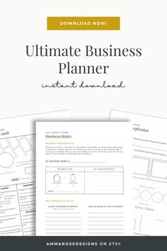 the small business planner with text overlaying it