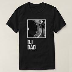 Are you looking for a cool DJ gift for your Dad? Or someone special in your life. Well, perhaps this custom photo DJ T-shirt with a classic turntable may be the best gift. Customize the text and graphic to your liking. Add graphics and text as well. Dj Shirts Ideas, Dj Tshirt Design, Dj Gifts, Best Dad Gifts, Custom Shirt, White Image, Tshirt Design, Photo Design, Pattern Graphic