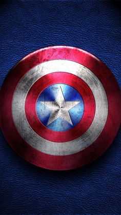 the captain's shield has been painted red, white and blue