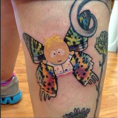 Butters Tattoo South Park, Butter Flying Tattoo, Southpark Tattoo, Shotgun Tattoo, Ak47 Tattoo, Revolver Tattoo, Fly Tattoo, Avengers Tattoo