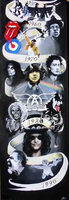 the rolling stones are depicted in this poster