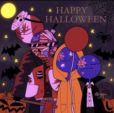 two people dressed up in halloween costumes