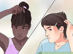 How to Decide if You Should Get Bangs or Not: 14 Steps Cowlick Hairstyles, Round Face Hairstyles Long, Oval Face Bangs, V Bangs, Haircut For Face Shape, Haircut For Square Face